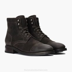 Männer Thursday Boots dunkles olivgrünes Wildleder Kapitän Schuhe T6D616